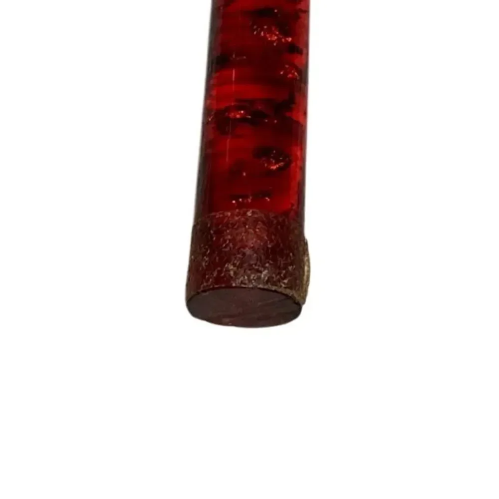 Vintage 1960s Red Lucite Taper Candle 8